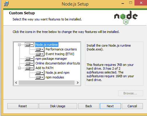 install nodejs yum